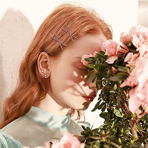 240pcs Silver Bobby Pins for Gray Hair with Storage Case