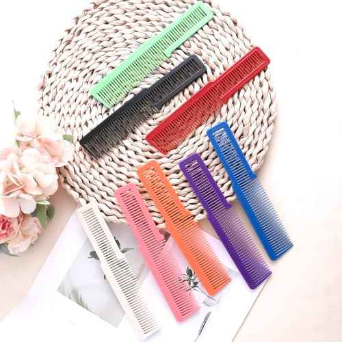 10 PCS Barber Combs, Hair Cutting Combs Professional Fine Tooth Comb Flat Top Clipper Comb Blending Hairstylist Essentials Hairdressing Salon Set for Women Men Hair Styling (Eye-Catching Colors)