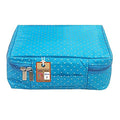 atorakushon Travel Makeup Train Case Cosmetic Organizer Portable Artist Storage Bag Zipper Pouch with Adjustable Divider for Women Girls Gifts Water-Resistant Daily Storage Organzier (Sky Blue)