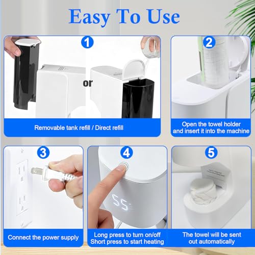 Hot Towel Warmer Machine with 20 Towels & Voice Alert