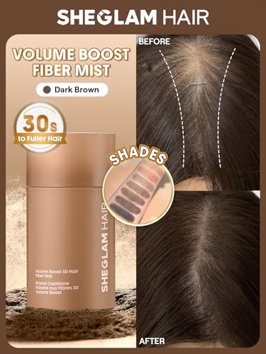 Dark Brown Hair Building Fibers 15g for Thinning Hair Volume Boost - Instant Fuller Hairline