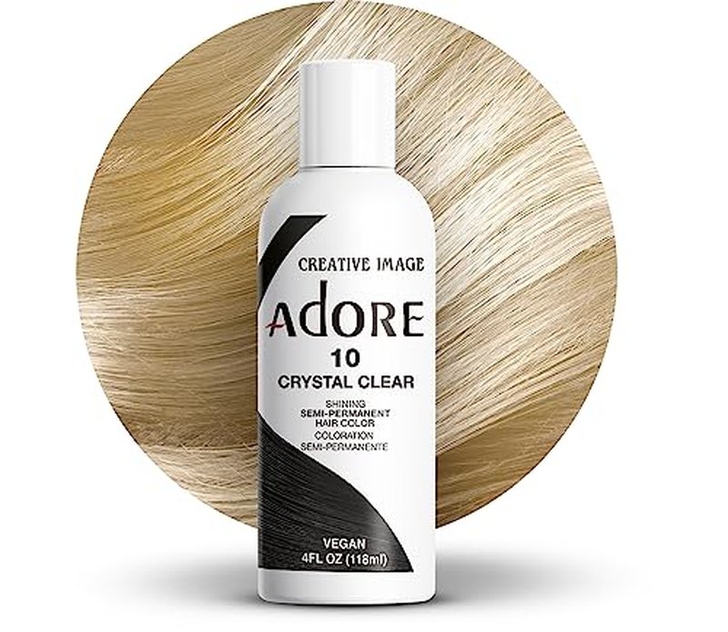 Adore Semi Permanent Hair Dye 010 Crystal Clear 4oz