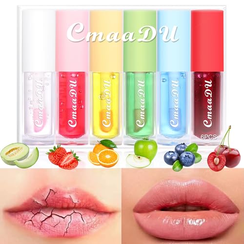 Joyeee Tinted Lip Oil Gloss Set - 6 Pack Moisturizing Lip Plumper