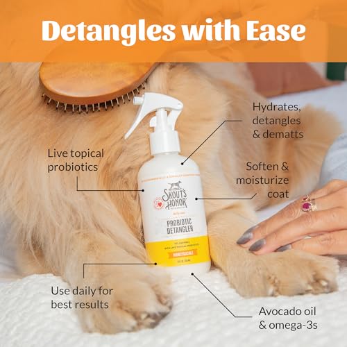 Skout's Honor Probiotic Pet Detangler Spray - 8oz Hydrating Formula