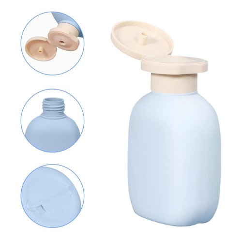 3 Pcs 3.4 oz Shampoo Squeeze Bottle, Refillable Plastic Travel Containers with Labels