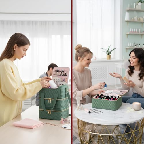 Castal Nail Polish Organizer Bag – Holds 84 Bottles, 3-Layer