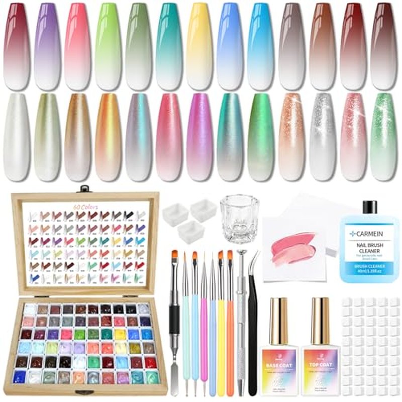 60 Colors Ombre Gel Nail Polish Kit for Effortless Nail Art