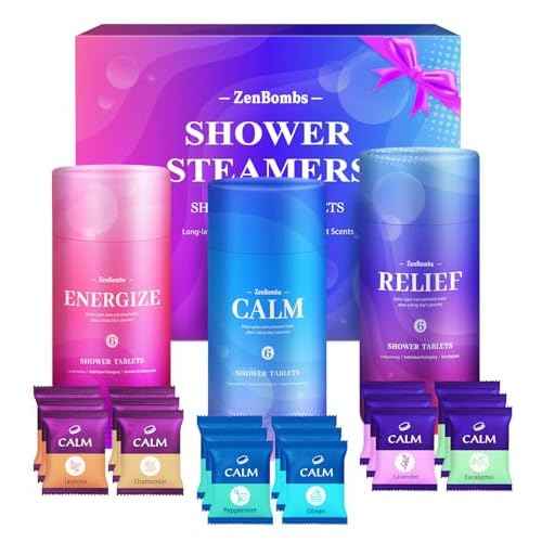Shower Steamers, 18 Pack Set Shower Bombs with 6 Organic & Natural Fragrance, Self-Care & Relaxation Presents for Women and Men, Ideal for Personal Care and Birthday, Christmas White Elephant Presents