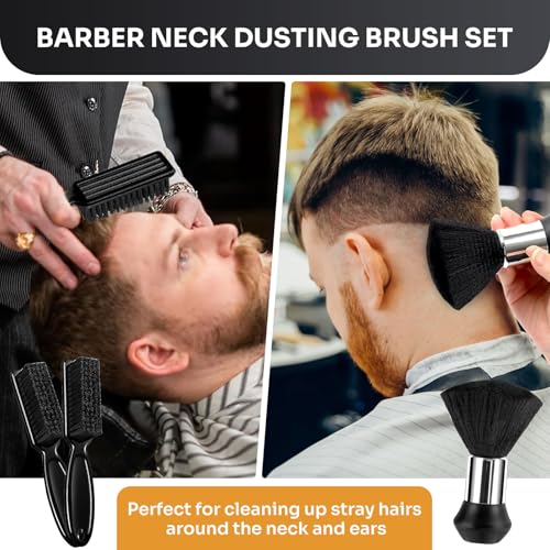 Barber Cape 63" x 55" with Neck Duster Brush Adjustable