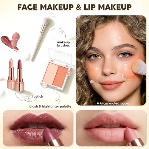 White Color Nymph Makeup Kit for Teen Girls - Beginner Friendly & All Skin Tones