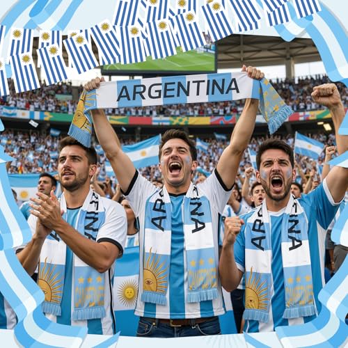 Eurzom Double-Sided Soccer Scarf for Spain Fans Polyester