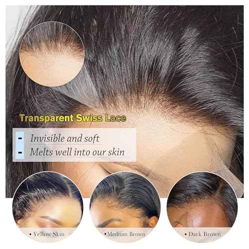 12 Inch 13x4 Lace Front Water Wave Wigs Human Hair, 250 Density HD Lace Front Wigs Human Hair, 13x4 Natural Black Wet and Wavy Glueless Wigs Human Hair Pre Plucked For Black Women