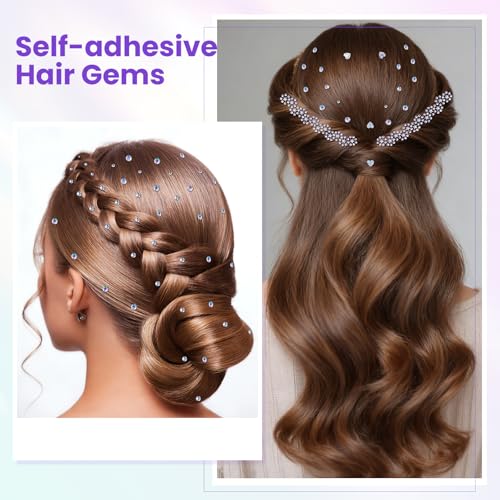 Face Gems Self-Adhesive Rhinestones, 1965pcs Holographic