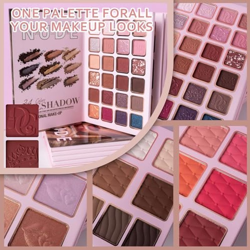 All-in-One 43-Color Makeup Palette Set – 24 Eyeshadows, 6 Blushers, 7 Contours, 6 Highlighters