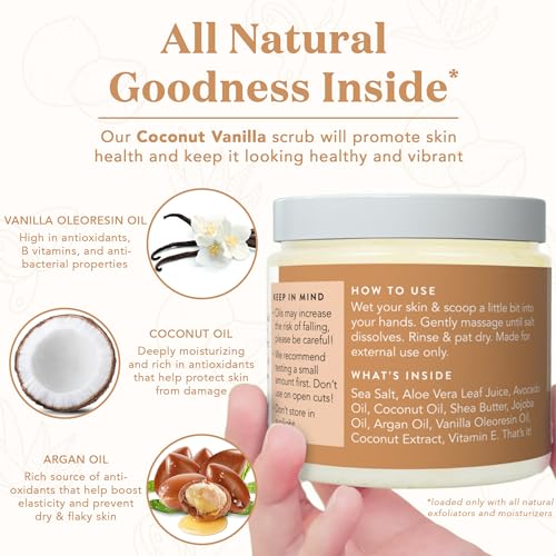 Bare Botanics Coconut Vanilla Body Salt Scrub + Magnesium Oil Spray