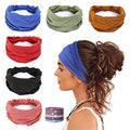 GiLi 6 Pack Wide Headbands for Women Non Slip Yoga Running Sports