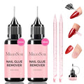 MelodySusie Acetone Free Nail Glue Remover for Press On Nails - 2 Pack (15ml)