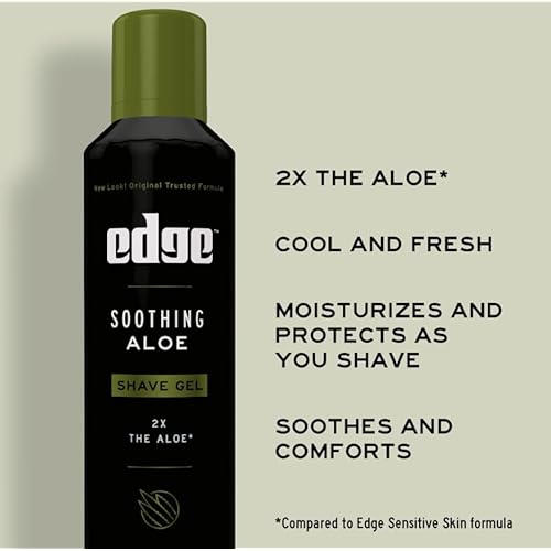 Soothing Aloe Shave Gel Men Shave Gel by Edge, 7 Ounce ( 3 Pack )