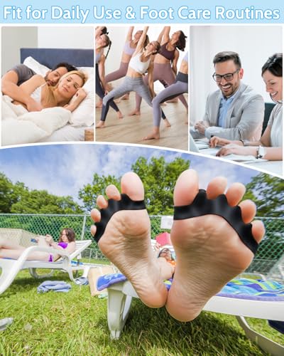 Silicone Toe Separators for Bunion Relief & Alignment - 4PCS