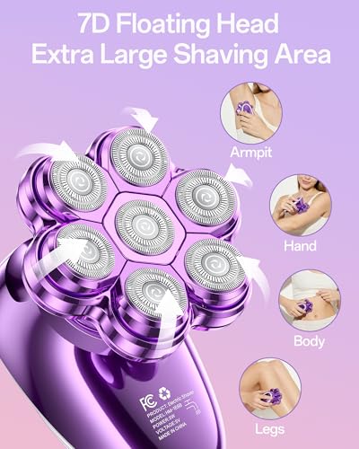 5-in-1 Women's Electric Shaver with 7D Heads & Bikini Trimmer