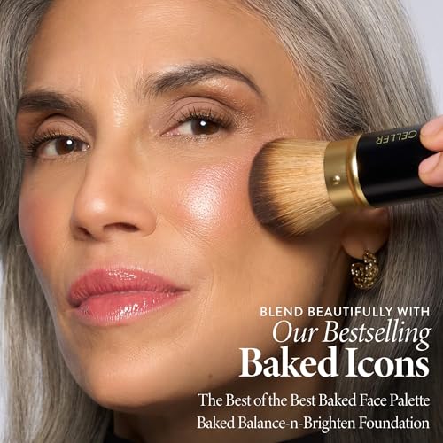 Laura Geller Face It All 2pc Vegan Makeup Brush Set - Kabuki & Dual-Ended