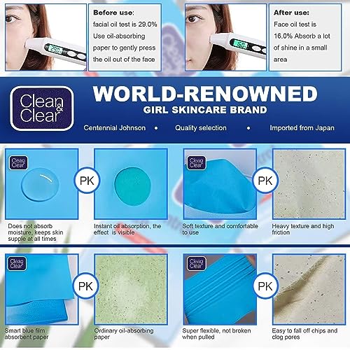 Clean & Clear Oil Control Film, 5 Pack of 60 Sheets (300 Sheets Total)