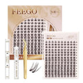 FEEGO Natural Lash Extension Kit 168Pcs Lash Clusters Kit Wispy Eyelash Extensions Individual Lashes Extensions with Bond and Seal Lash Glue and Eyelash Extension Tweezers DIY (MAGIC GIRL KIT - B)
