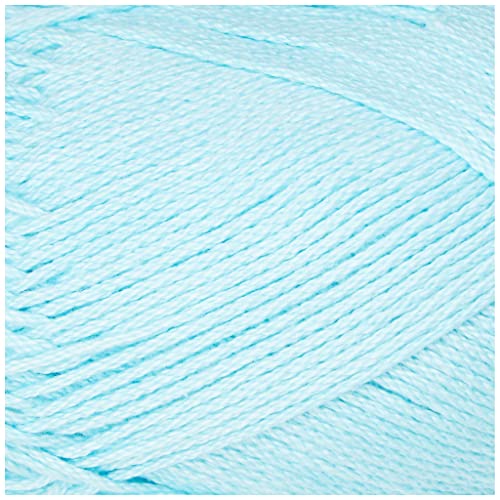 Lion Brand 24/7 Cotton Yarn, Lightweight Yarn for Knitting, Crocheting, and Crafts, Aqua, 1 Pack