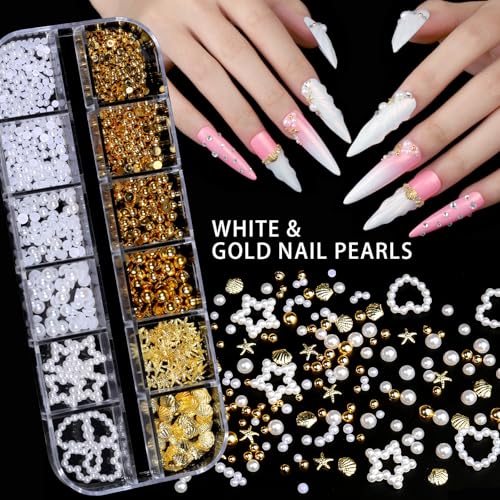 Teenitor All-in-One Nail Art Kit - Gems, 3D Charms, Brushes & Stand