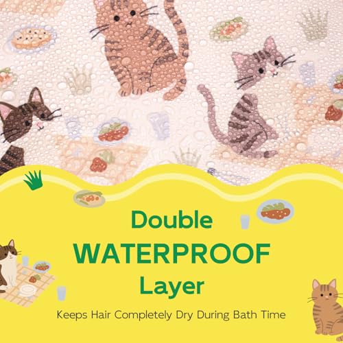 Kids Shower Cap Waterproof Reversible Age 3-10