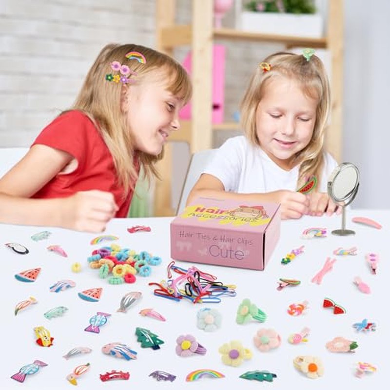 158-Piece Hair Accessories Kit for Girls, Toddler Hair Clips & Ties