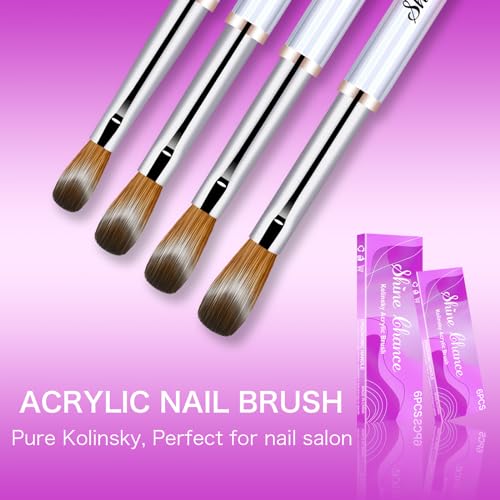 Kolinsky Nail Art Brush Set - 4 Pieces (#6 #8 #12 #14)