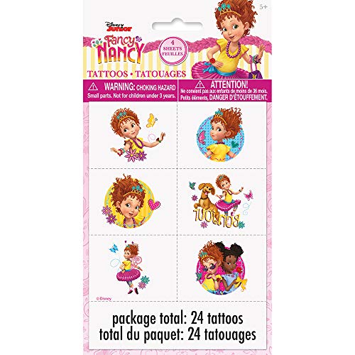 Fancy Nancy Temporary Tattoos 24 Count