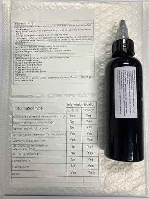 BAODELI 1 Bottle 4 OZ Tattoo Ink Super Black Ink Pigment Set Kits Body Arts 120 ml Black Professional Beauty Permanent Makes Up Paints (120ML)