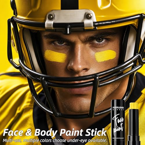 Yellow Face Paint Stick - Waterproof, Smudgeproof, High Pigment