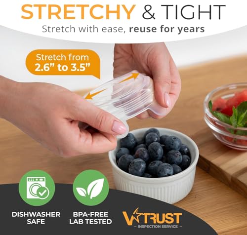 Orblue Reusable Silicone Stretch Lids 6-Pack - Small Food Covers