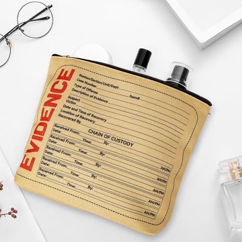 4 Pcs Evidence Bags Novelty Purse Makeup Bag True Crime Zipper Pouch For Women Forensic Science Gifts for Women