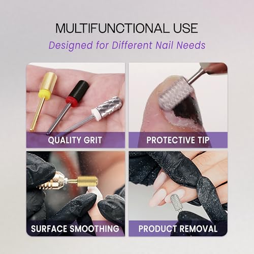 3/32" Carbide Nail Drill Bit - Large Smooth Round Top, 5X Coarse