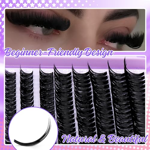 640Pcs Lash Cluster Kit - 50D to 100D Volume Lashes 8-16mm
