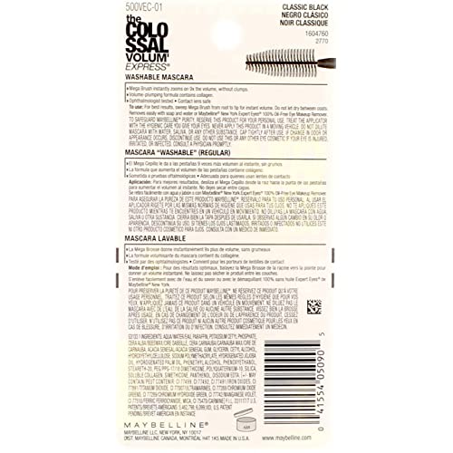 Maybelline Volum' Express Colossal Mascara Black 2 Pack
