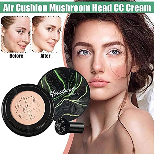 Air Cushion CC Cream Foundation with Mushroom Sponge Puff