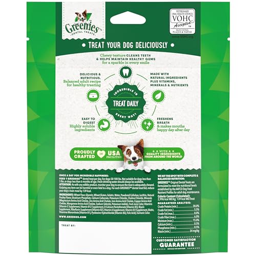 Greenies Original Large Natural Dental Care Dog Treats, 6 oz. Pack (4 Treats)