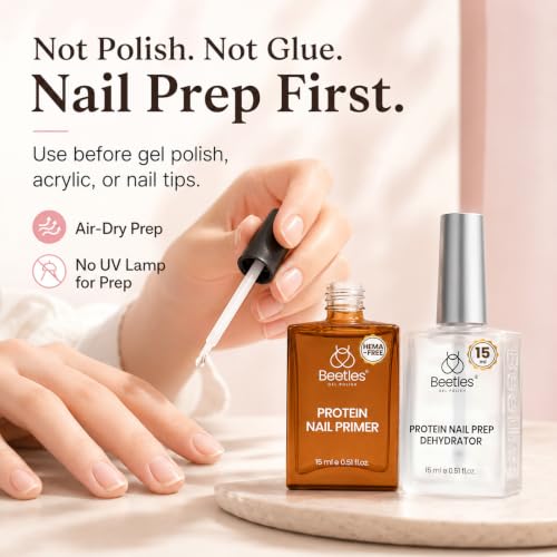 Beetles 15ml Protein Nail Prep Dehydrator & Primer Set E-Clear-2