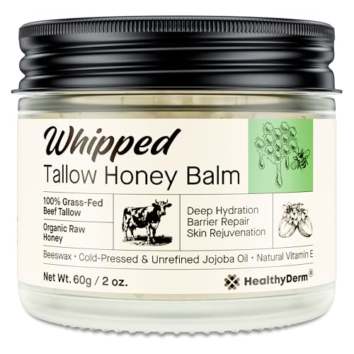 Advanced Nourish & Restore Duo for Mature Skin ? Super Vitamin C Face Serum + Whipped Beef Tallow Honey Balm ? Hydrate, Brighten & Lift for Women Over 60, Anti-Aging Natural Moisturizer Duo