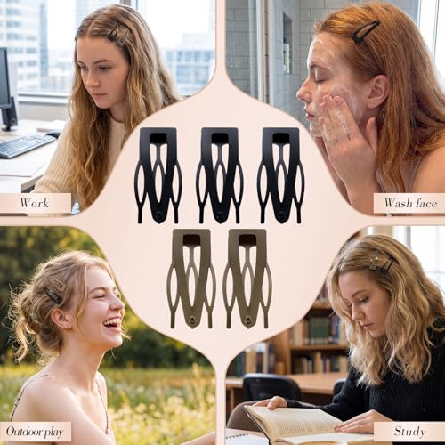 20Pc Metal Snap Hair Clips for Women Girls with Storage Box