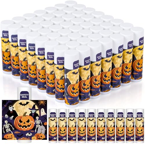 Dmsky 60 Pcs Halloween Lip Balm - Party Favors & Goodie Bag Fillers