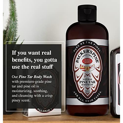 Packer's Pine Soap and Body Wash Bundle - All Natural Pine Soap Bar with No Harsh Chemicals