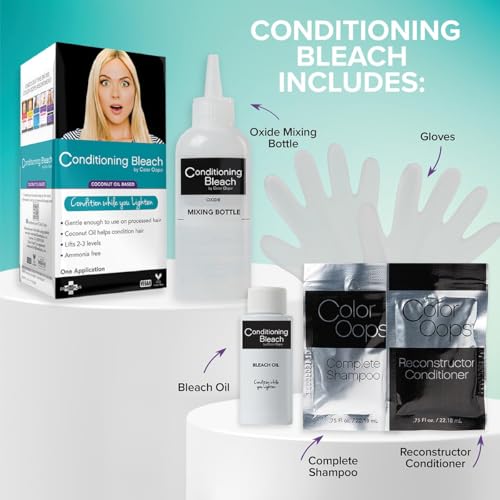Color Oops Conditioning Bleach with Coconut Oil, Ammonia-Free, 1 Application