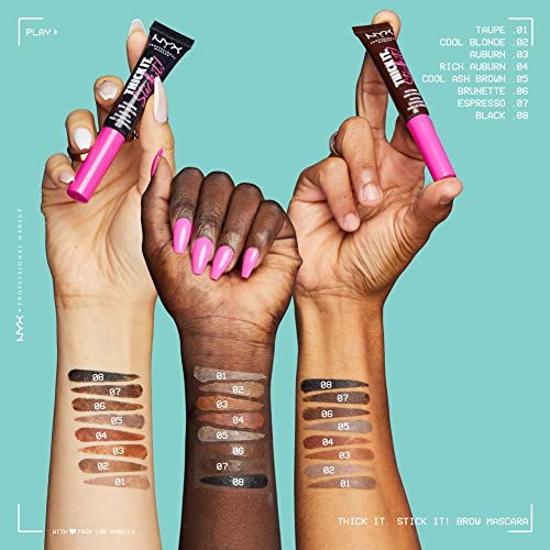 NYX Thick It Stick It Brow Mascara - Cool Ash Brown Eyebrow Gel