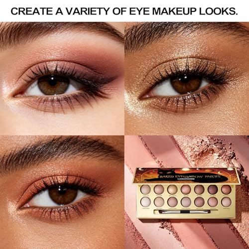 PRALOVIXAE 14-Color Baked Eyeshadow Palette - Matte & Shimmer Purple Shades for Glamorous Looks
